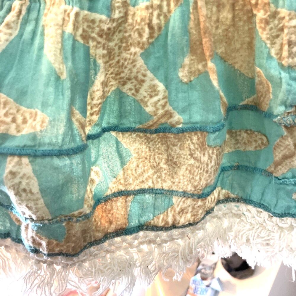 ANTICA SARTORIA  SMALL AQUA Sand Dollar Dress/beach Coverup - Picture 4 of 9